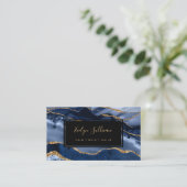 carte de visite d'agate bleu clair (Debout devant)