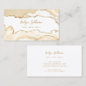 carte de visite d'agate de pêche délicat (Devant / Derrière)