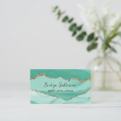 carte de visite d'agate d'eau et d'or (Debout devant)