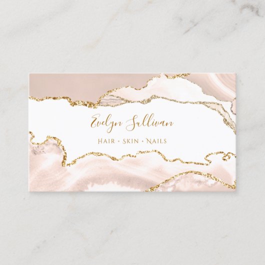 carte de visite d'agate d'ivoire délicat (Devant)