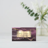 Carte de visite d'agate d'or foncé Mauve (Debout devant)