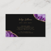 Carte de visite d'agate d'or violet (Dos)