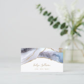 carte de visite d'agate gris bleu (Debout devant)