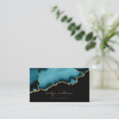 carte de visite d'agate turquoise aquarelle (Debout devant)
