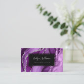 carte de visite d'agate violet aquarelle (Debout devant)