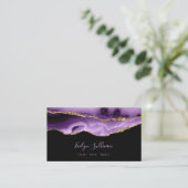 carte de visite d'agate violet brillant (Debout devant)