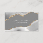 Carte de visite d'âge blanc et or (Devant)