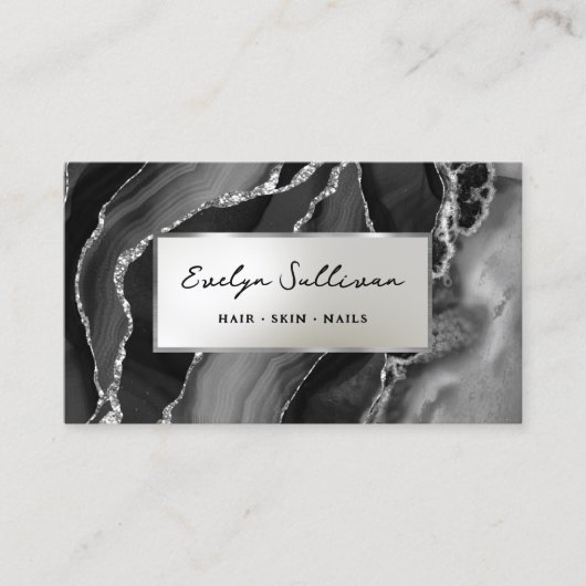 Carte de visite d'âge d'argent noir (Devant)