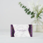 Carte de visite d'âge en marbre violet or (Debout devant)