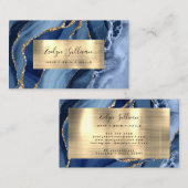 Carte de visite d'âge Gold bleu (Devant / Derrière)