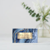 Carte de visite d'âge Gold bleu (Debout devant)