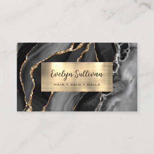 Carte de visite d'âge Gold Noir (Devant)