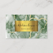 Carte de visite d'âge or vert (Devant)