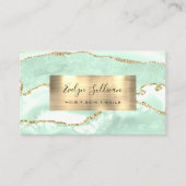 Carte de visite d'âge vert et or (Devant)