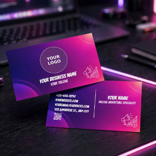 Carte de visite d'agence de marketing moderne
