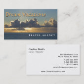 Carte de visite d'agence de voyages (Devant / Derrière)