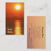 Carte de visite d'agence de voyages (Devant / Derrière)