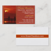 Carte de visite d'agence de voyages (Devant / Derrière)