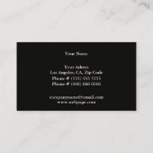 Carte de visite d'agence de voyages (Dos)