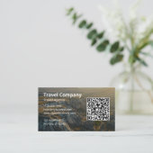 Carte de visite d'agence de voyages (Debout devant)