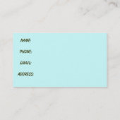 Carte de visite d'agence de voyages ! (Dos)