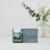 Carte de visite d'agence de voyages (Debout devant)