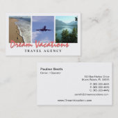 Carte de visite d'agence de voyages (Devant / Derrière)