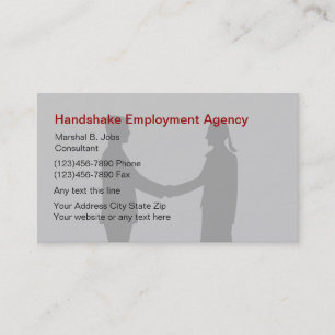 Carte de visite d'agence d'emploi