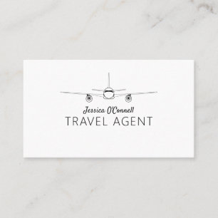 Carte de visite d'agent d'agence de voyages mondia