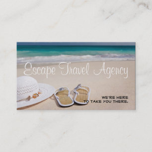 Carte de visite d'agent d'agence de voyages Sand B