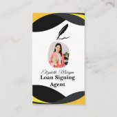 Carte de visite d'agent de signature de prêt avec (Devant)