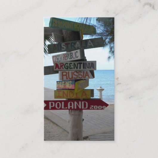 Carte de visite d'agent de voyage (Devant)