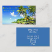 Carte de visite d'agent de voyage (Devant / Derrière)