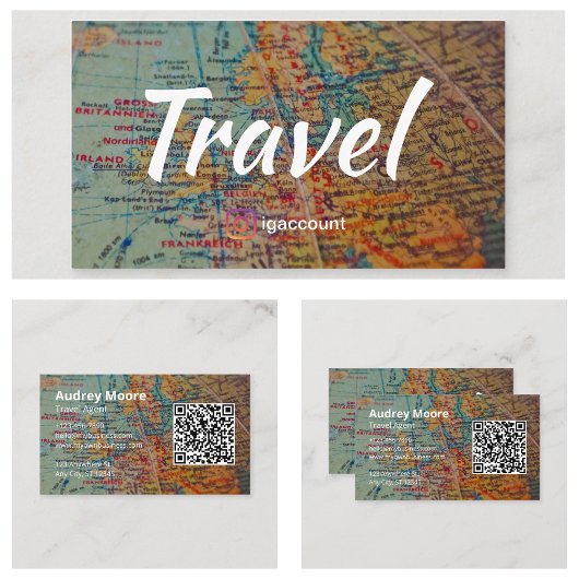 Carte de visite d'agent de voyages