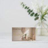 Carte de visite d'agent immobilier au style boho (Debout devant)