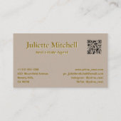 Carte de visite d'agent immobilier au style boho (Dos)