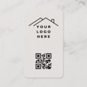 Carte de visite d'agent immobilier avec code QR be (Dos)