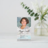 Carte de visite d'agent immobilier avec un script  (Debout devant)