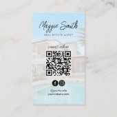 Carte de visite d'agent immobilier avec un script  (Dos)