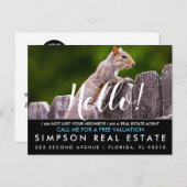 Carte de visite d'agent immobilier BONJOUR (Devant / Derrière)