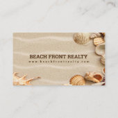 Carte de visite d'agent immobilier de plage (Dos)