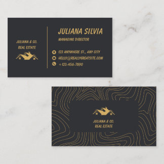 Carte de Visite d'Agent Immobilier Luxueux Minimal