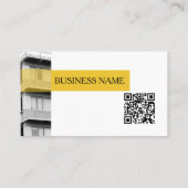 Carte de visite d'agent immobilier QR Code Jaune M (Dos)