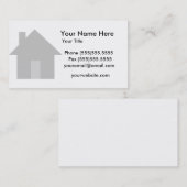 carte de visite d'agent immobilier simple maison m (Devant / Derrière)