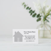 carte de visite d'agent immobilier simple maison m (Debout devant)