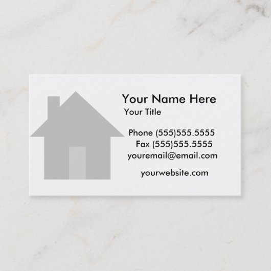 carte de visite d'agent immobilier simple maison m (Devant)