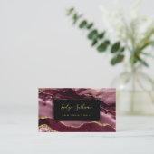 carte de visite d'agneau bordeaux clair (Debout devant)