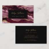 carte de visite d'agneau bordeaux clair (Devant / Derrière)