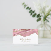 Carte de visite d'agrafage rose (Debout devant)