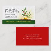 Carte de visite d'agriculteur de Tomatoe (Devant / Derrière)